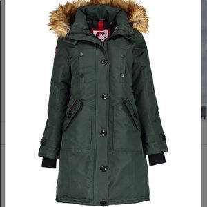 Forest Green Faux Fur Parka